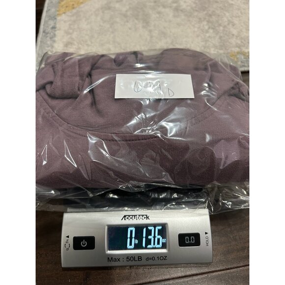 Merona Womens Mauve Kangaroo Pocket Hooded Pullover Sweatshirt Size Large Cozy - Picture 10 of 10